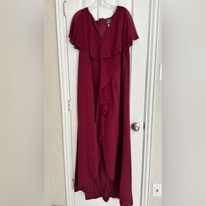 Adrianna Papell Burgundy Maroon Formal Gala Evening Dress
